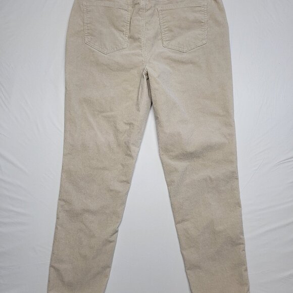 Needle & Cloth Womens Corduroy Pants Size 12 Skinny Ankle Stretch Cream - Picture 7 of 15